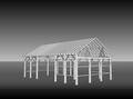 Jan De Jong Barn Frame 3D Drawings / Jan De Jong Front Right Corner